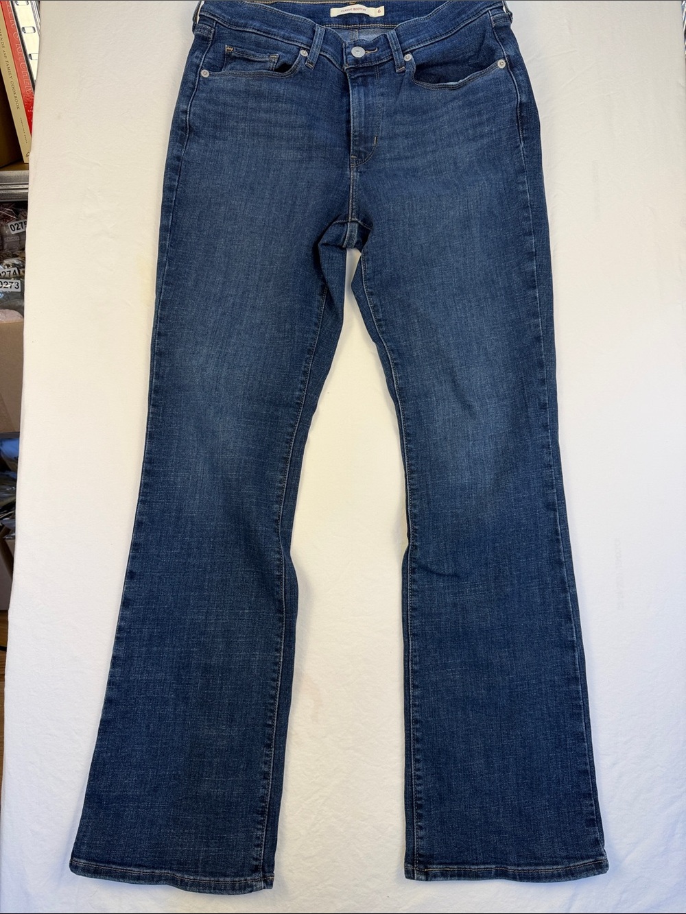 Classic Women's Dark Blue Bootcut Jeans